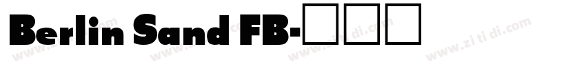 Berlin Sand FB字体转换